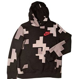 Nike Boys Pullover Hoodie 884499110422 Black and Gray, Size Large